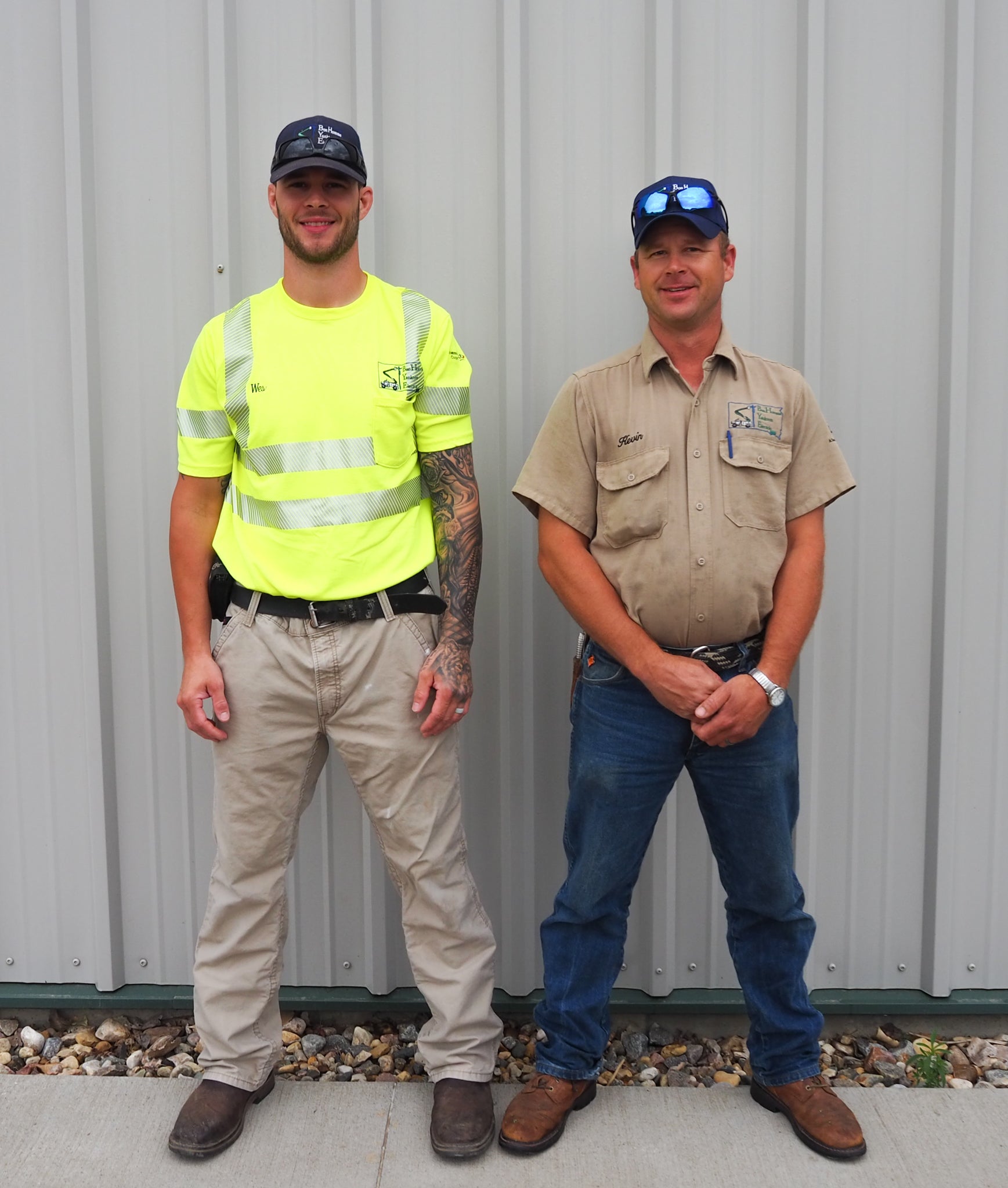 Our electricians Kevin Meyer and Wes Kloucek